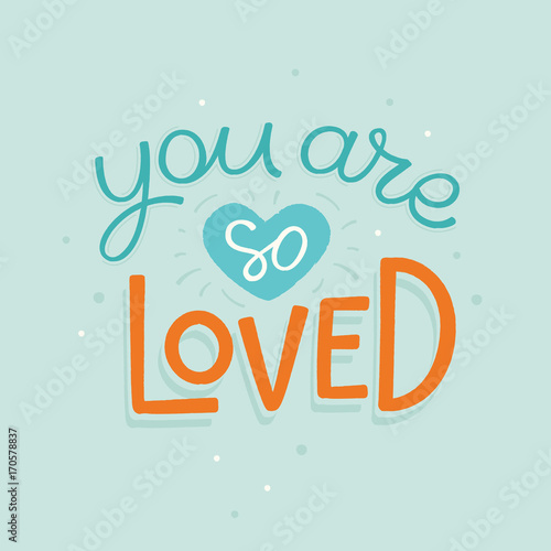 Fotografija Vector cartoon illustration in simple childish style with hand-lettering phrase