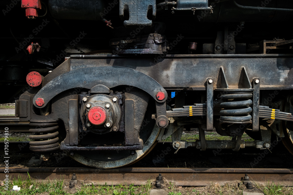 big russian locomotive in the repair workshop for old trains big russian locomotive in the repair workshop for old trains