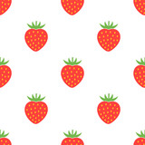 Strawberries seamless pattern