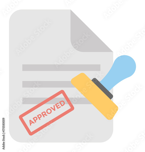 Approved Document Vector Icon
