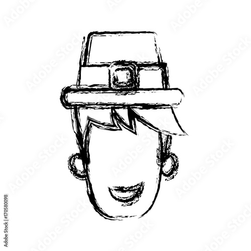 Male vintage hat icon vector illustration graphic design