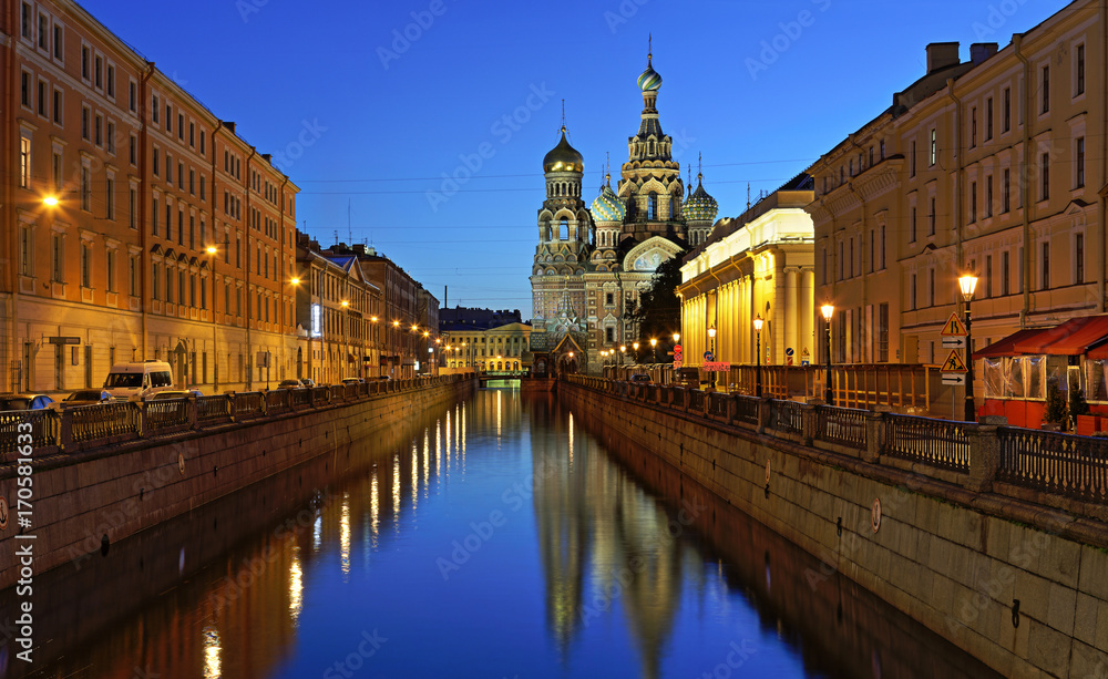 Church of the Savior on Blood on Griboyedov Canal in St. Petersburg