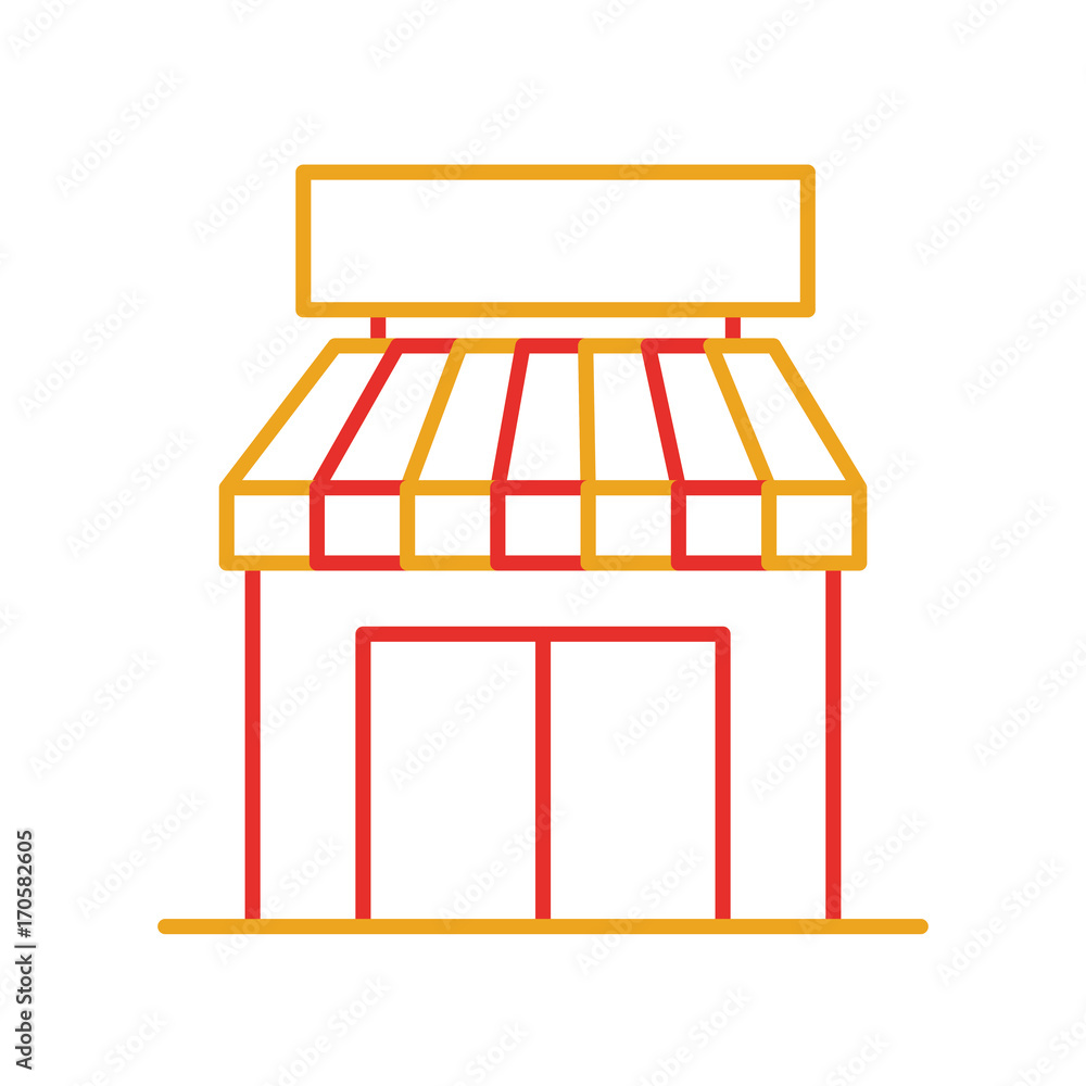 store grocery shop building exterior facade isolated on white background vector illustration store grocery shop building exterior facade isolated on white background vector illustration