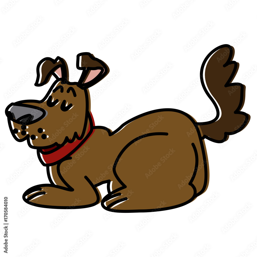 Dog pet cartoon icon vector illustration graphic design