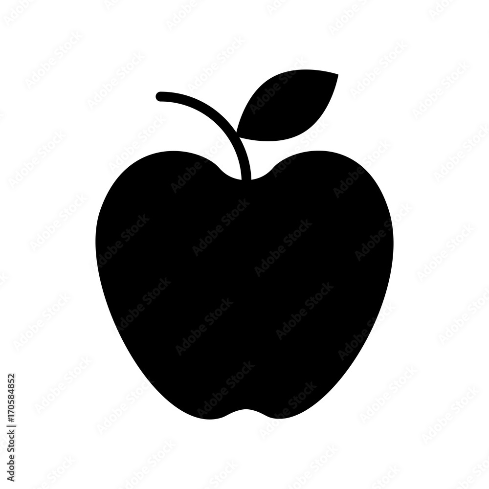 Fototapeta premium fresh fruit apple food market icon vector illustration