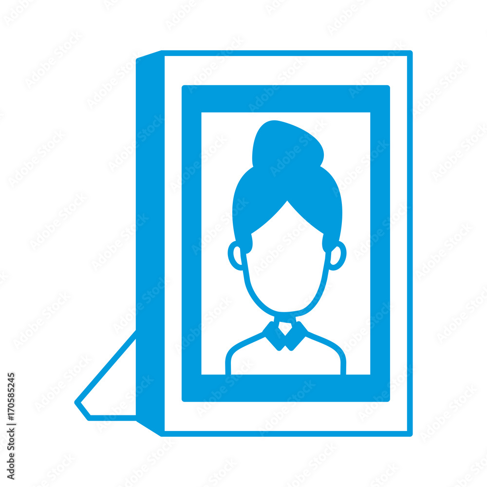 Girl picture frame icon vector illustration graphic design Girl picture frame icon vector illustration graphic design