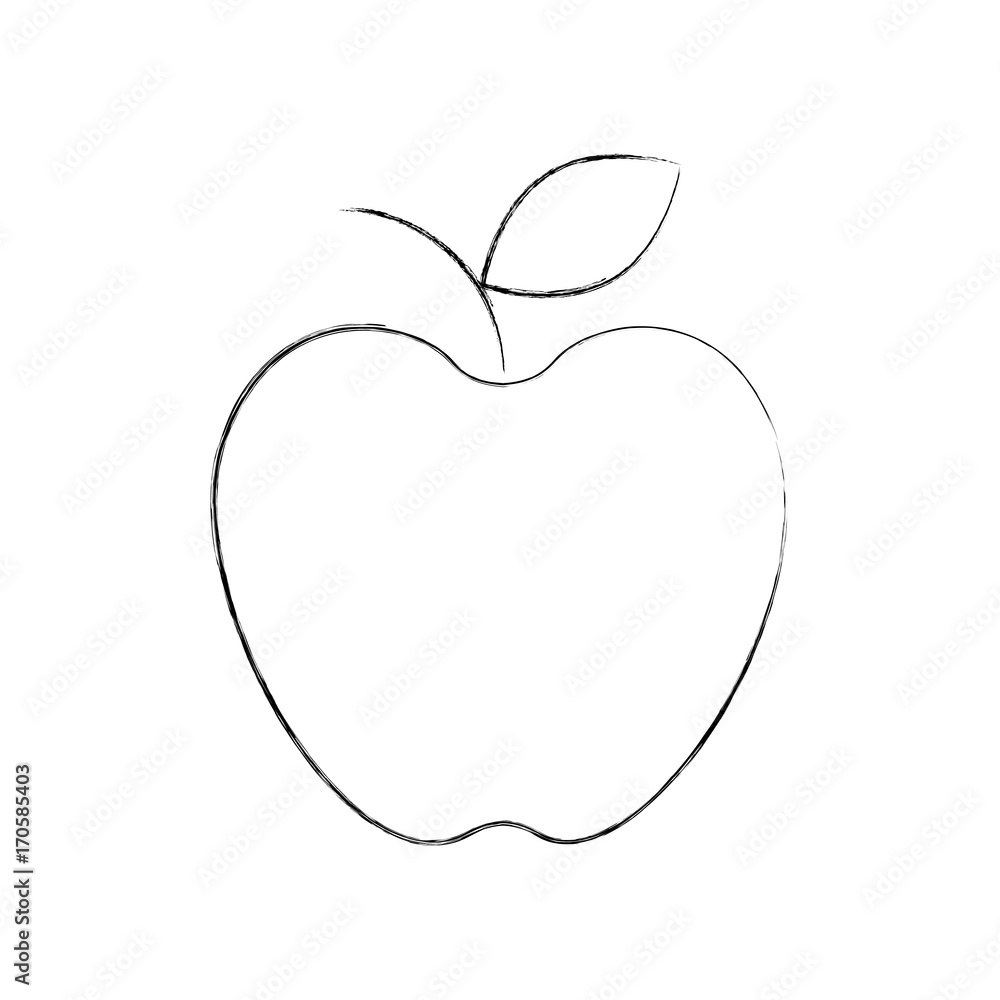 Fototapeta premium fresh fruit apple food market icon vector illustration