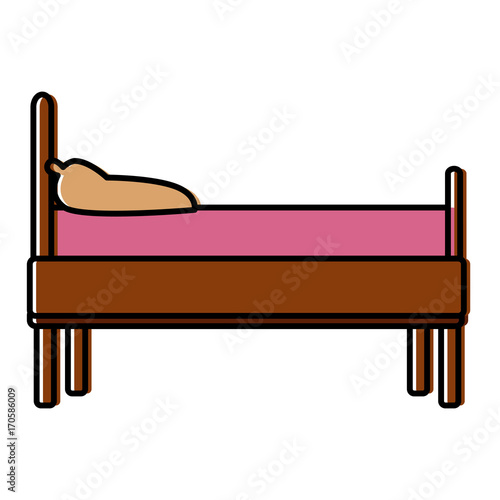 Bed room interior icon vector illustration graphic design