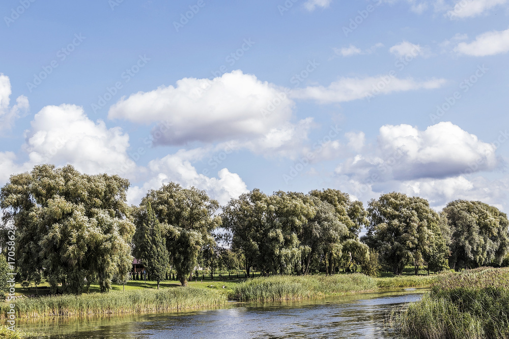 she views with beautiful natural water storage facilities and forests she views with beautiful natural water storage facilities and forests
