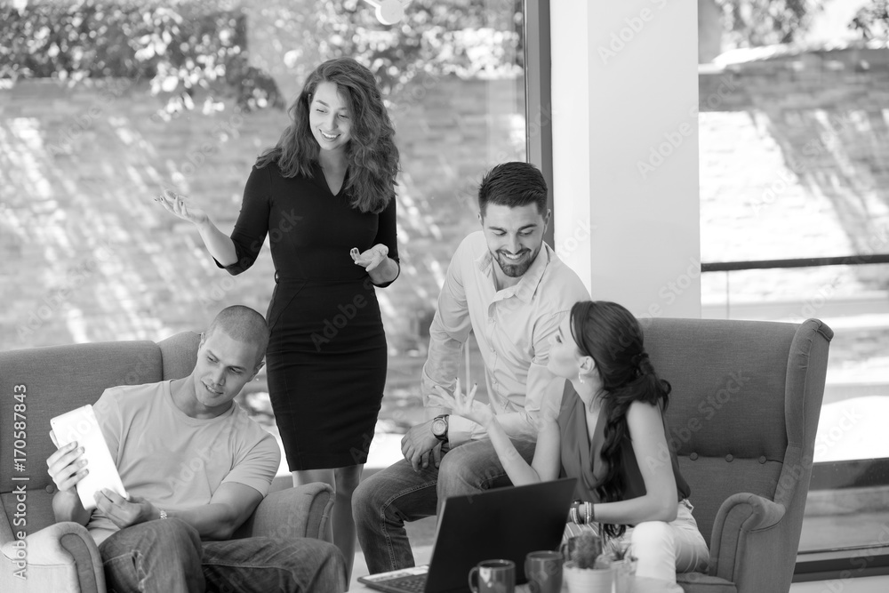 businessmans crew working with new startup project businessmans crew working with new startup project
