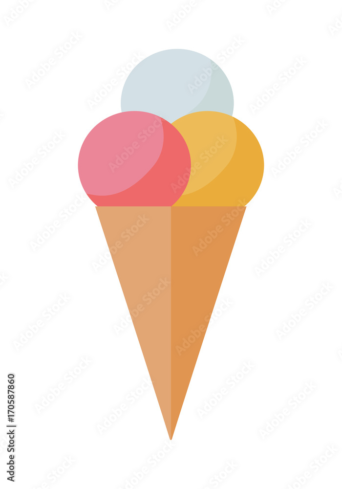 Ice Cream Vector Flat Style Illustration