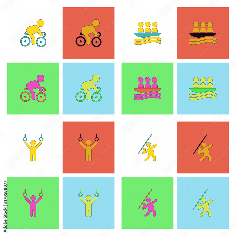 Fototapeta premium collection of Olympic game design vector
