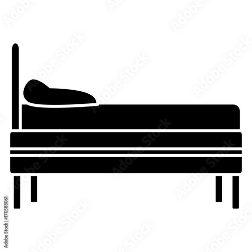 Bed room interior icon vector illustration graphic design