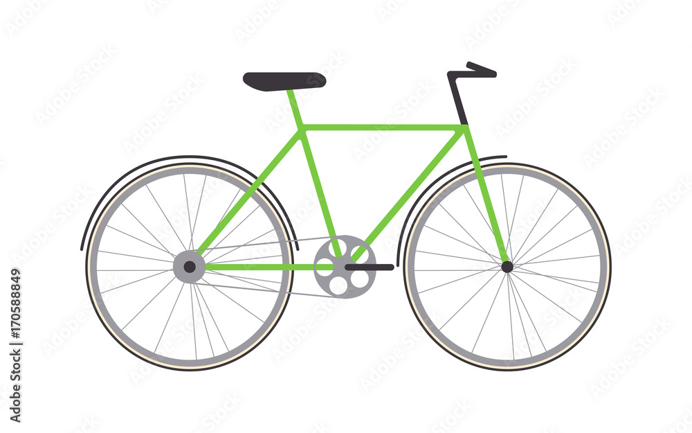 Object transport bike vehicle, isolated vector