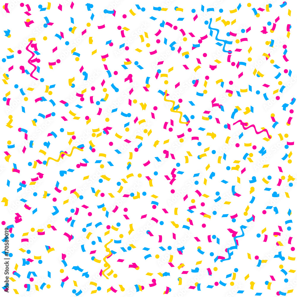 Abstract multicolored background. A lot of small falling confetti. Confetti around the screen Abstract multicolored background. A lot of small falling confetti. Confetti around the screen