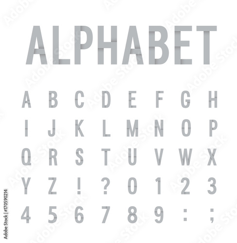 Creative paper alphabet.