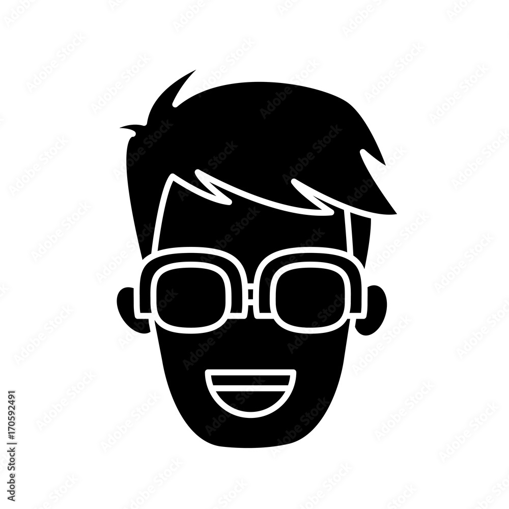Man with glasses icon vector illustration graphic design Man with glasses icon vector illustration graphic design