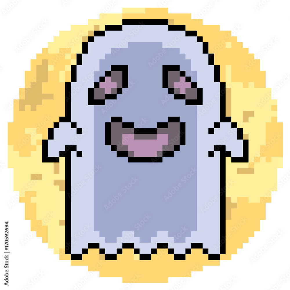 Fototapeta premium vector pixel art ghost