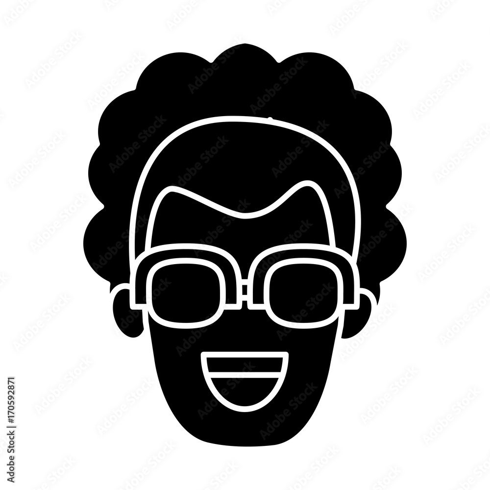 Man with glasses icon vector illustration graphic design Man with glasses icon vector illustration graphic design