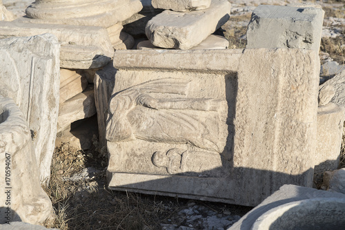 Fragmente auf der Akrokopis in Athen, Griechenland