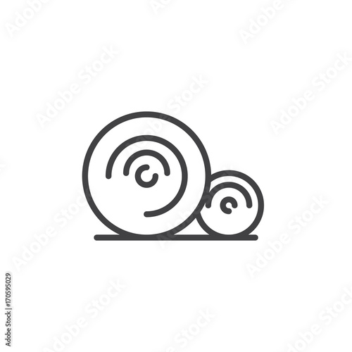 Bale of hayline icon, outline vector sign, linear style pictogram isolated on white. Symbol, logo illustration. Editable stroke