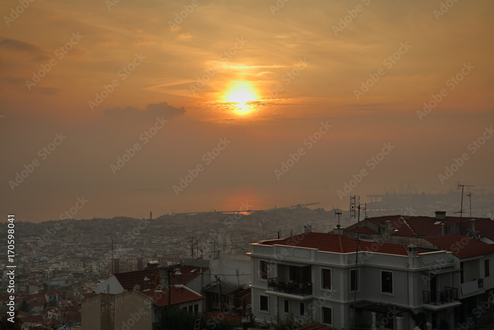 Panoramic view of Thessaloniki. Greece