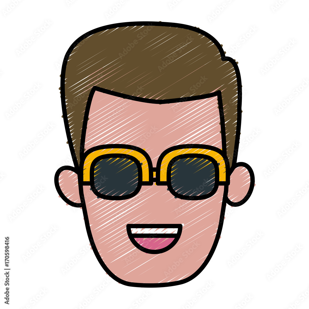 Man with glasses icon vector illustration graphic design Man with glasses icon vector illustration graphic design