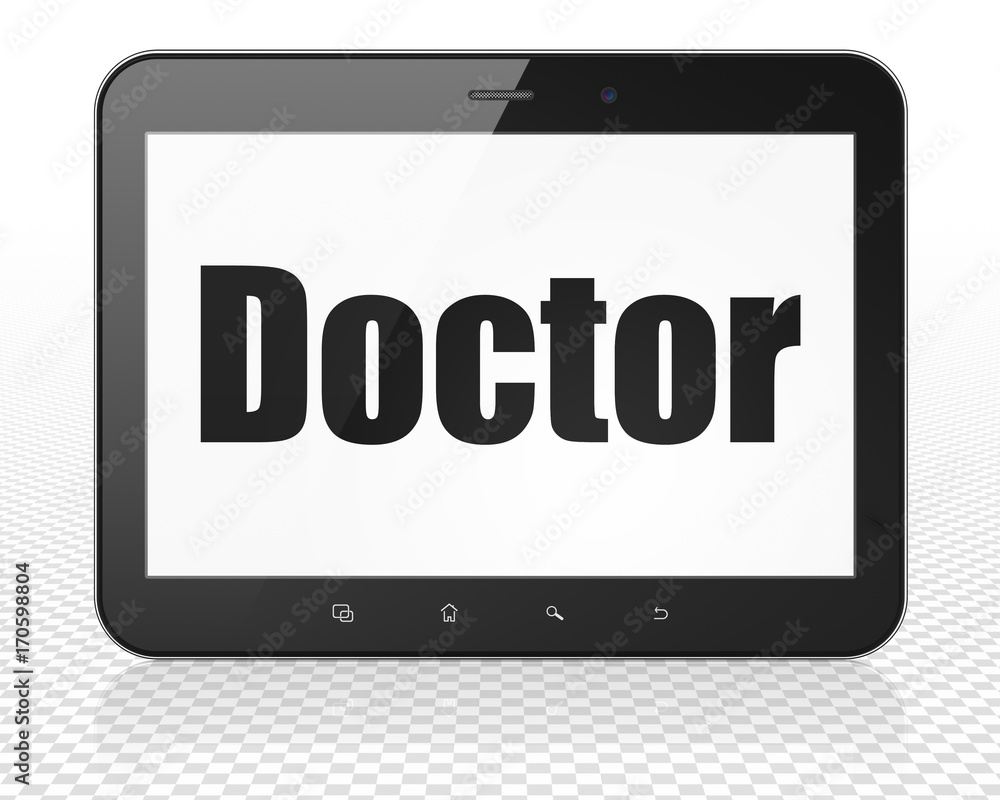 Healthcare concept: Tablet Pc Computer with Doctor on display Healthcare concept: Tablet Pc Computer with Doctor on display