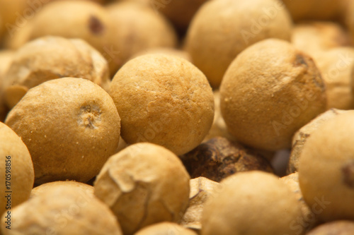 Close up  of white pepper  a background.