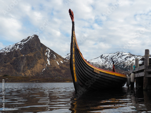 A viking ship (Drakkar) in Norway.