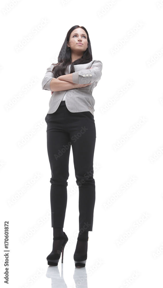full-length portrait of a modern young woman full-length portrait of a modern young woman