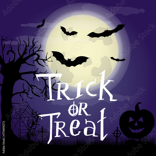 Halloween illustration "trik or treat"