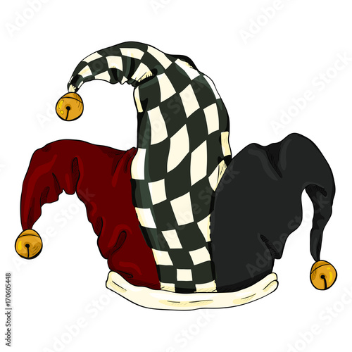 Vector Single Cartoon Color Jokers Hat