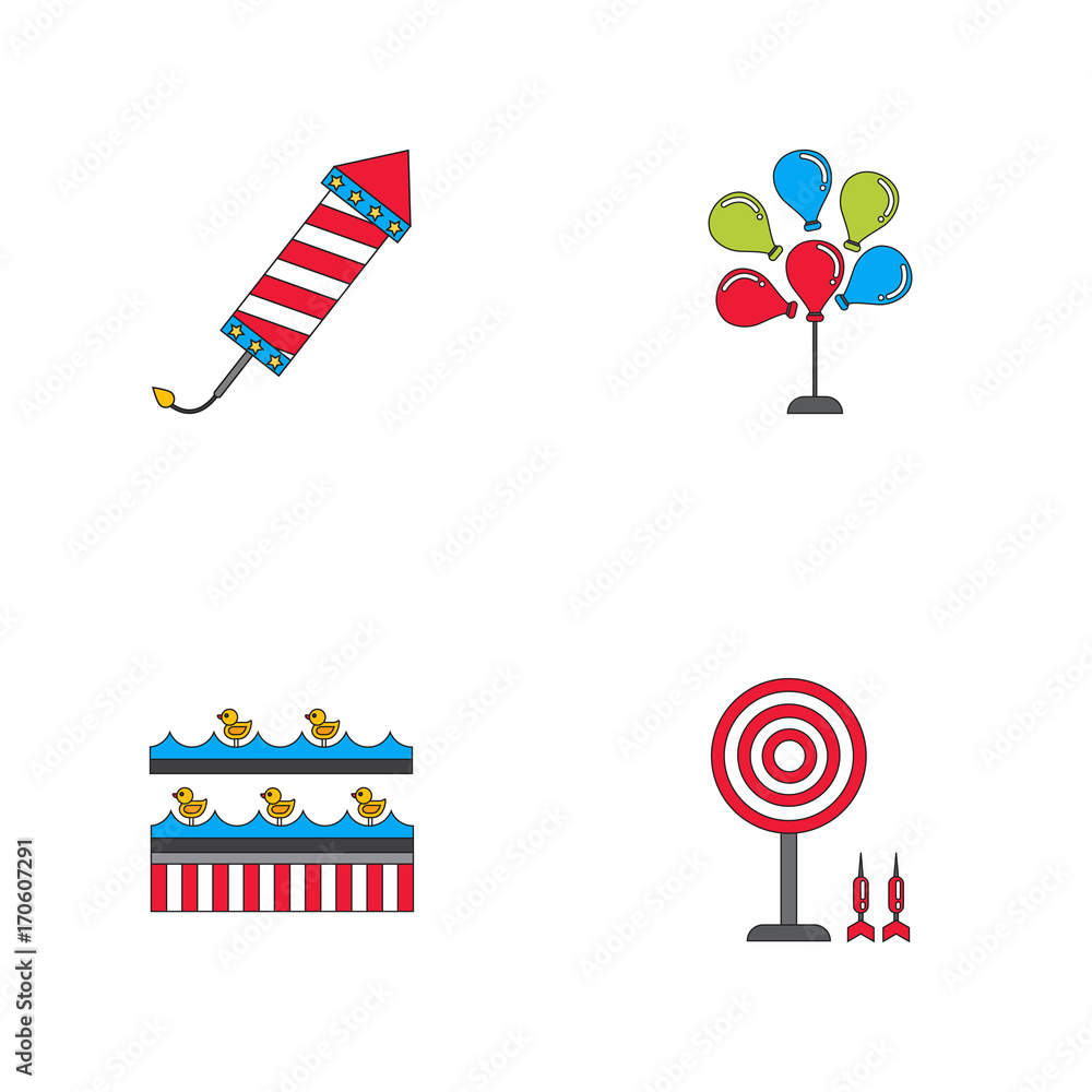 Fototapeta premium Circus Icons collection