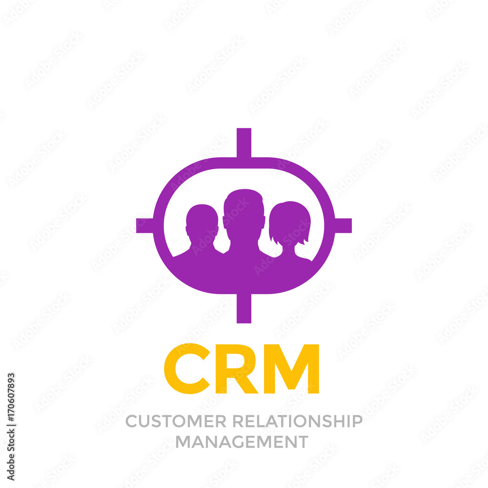 CRM, customer relationship management icon isolated on white CRM, customer relationship management icon isolated on white