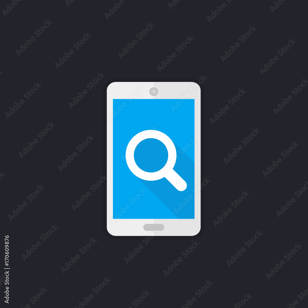 mobile search icon with smartphone mobile search icon with smartphone