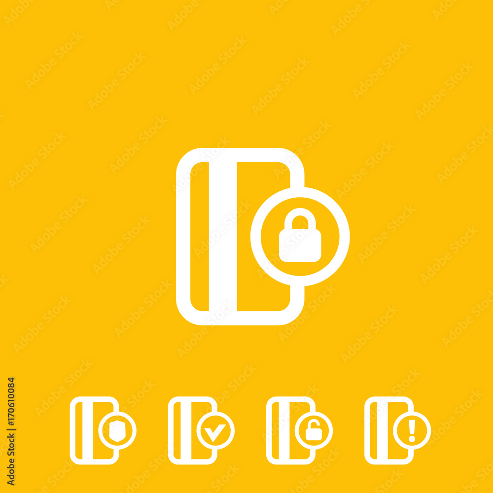 secure payment with credit card vector icons secure payment with credit card vector icons
