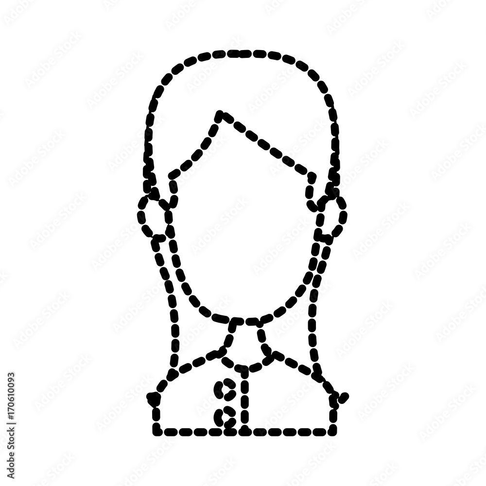 Fototapeta premium Woman faceless cartoon icon vector illustration graphic design