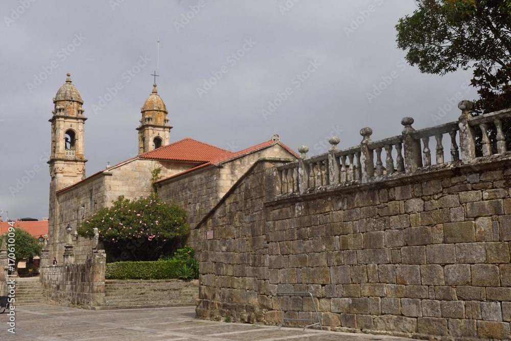 Church of San Benito, Fefinans square, Cambados, Pontevedra province, Galicia, Spain