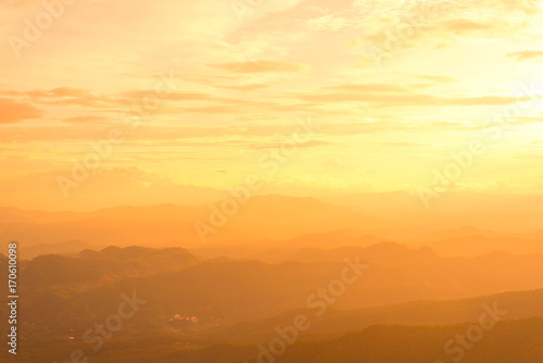 Orange Color of Sunset Sky Background  © anatskwong