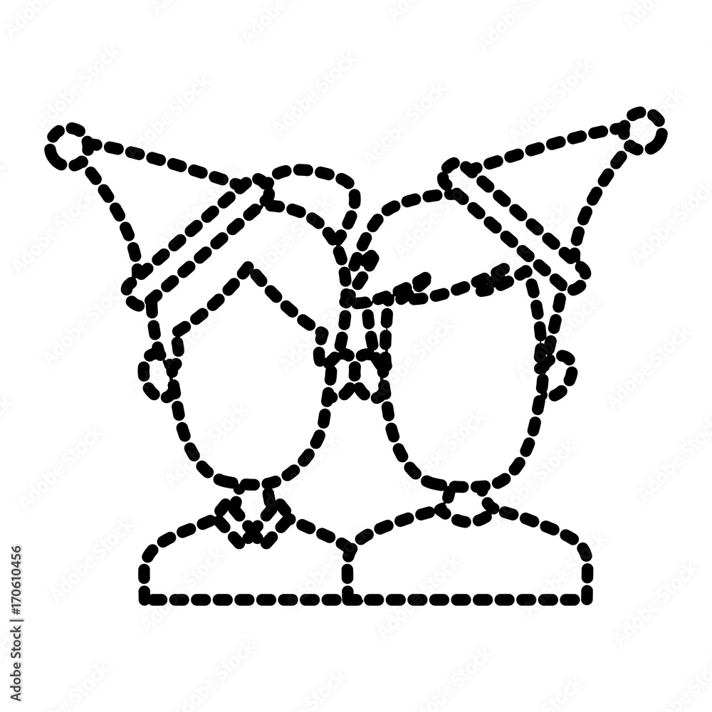 Fototapeta premium Couple in christmas icon vector illustration graphic design