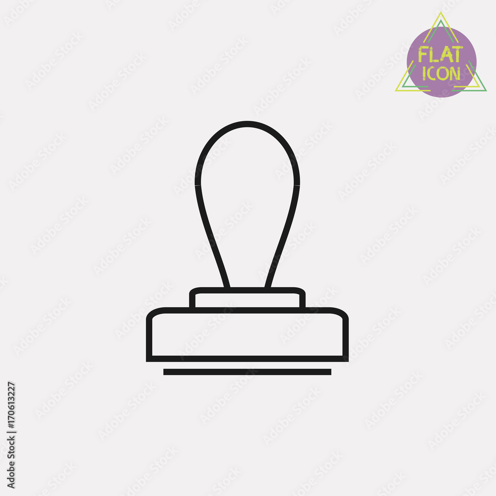 stamp line icon stamp line icon
