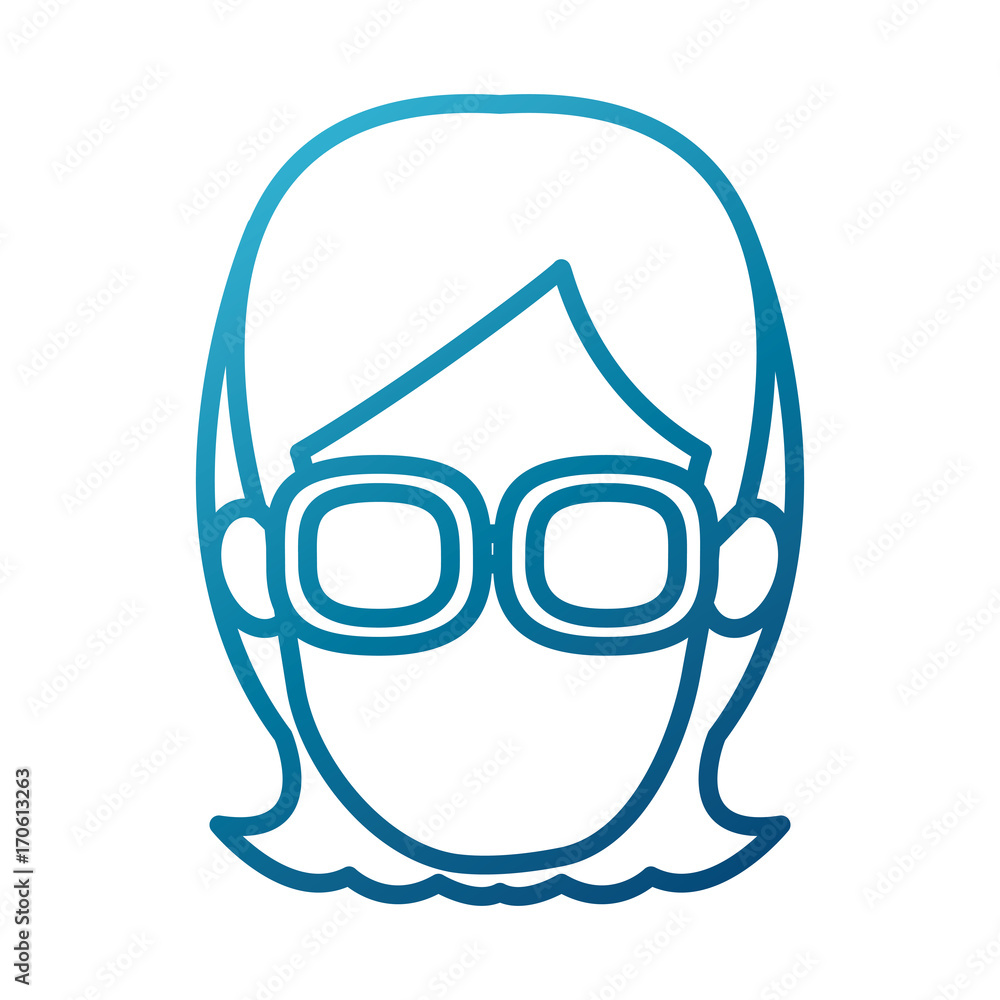 Woman with glasses icon vector illustration graphic design Woman with glasses icon vector illustration graphic design