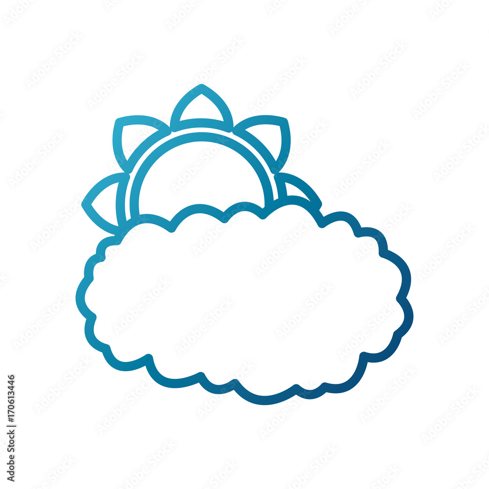 Sun and cloud icon vector illustration graphic design Sun and cloud icon vector illustration graphic design