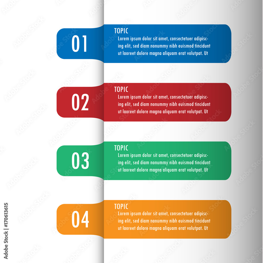 Infographic five option vector illustration Infographic five option vector illustration