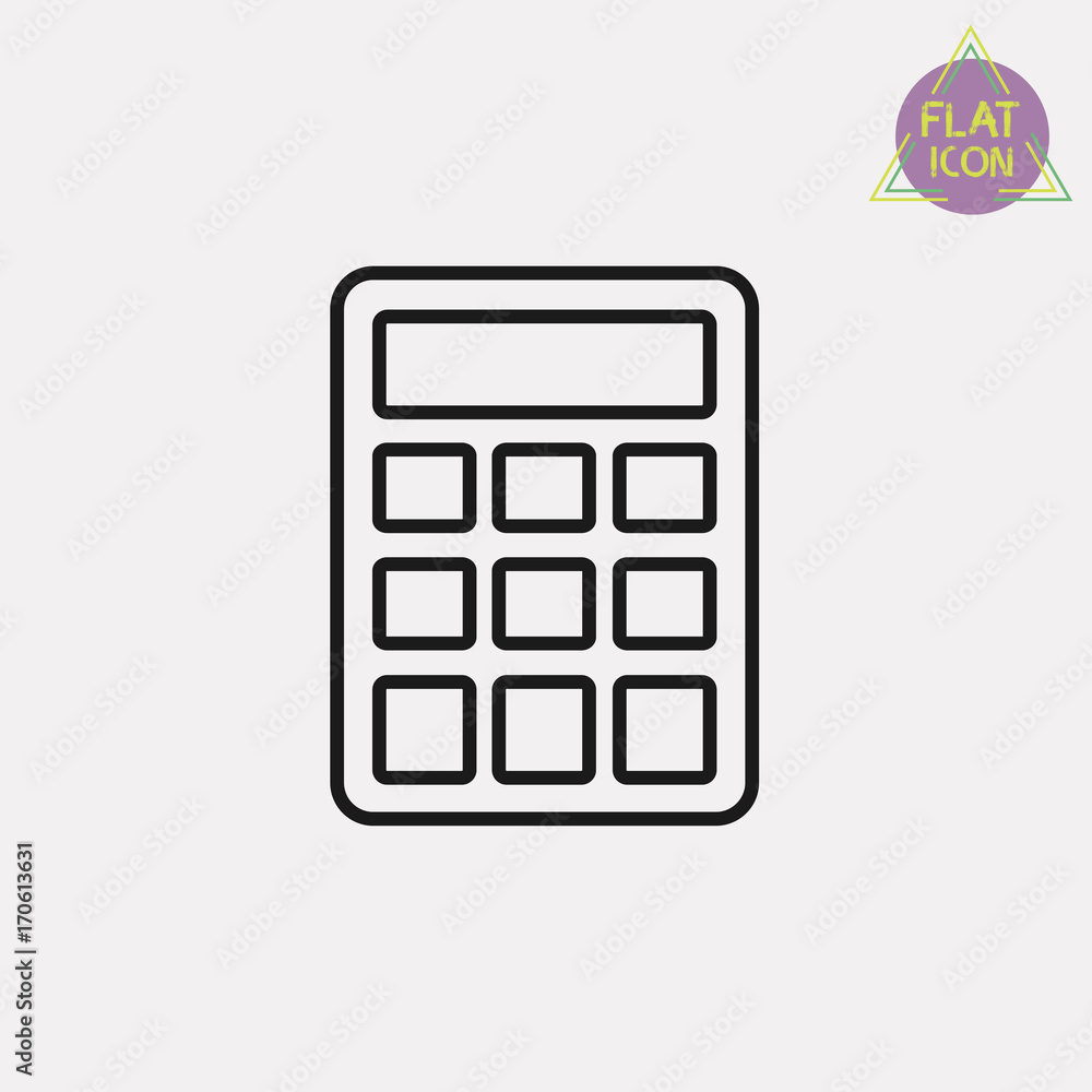 calculator line icon calculator line icon