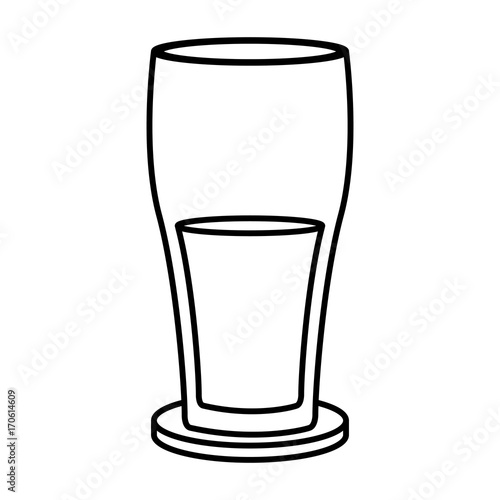Glass of beer icon vector illustration graphic design