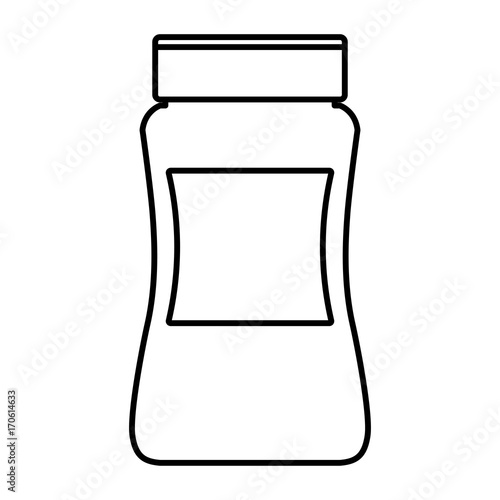 Instant coffee bottle icon vector illustration graphic design