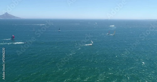 Cape 2 Rio Race From Cape Town, South Africa Aerial Shot