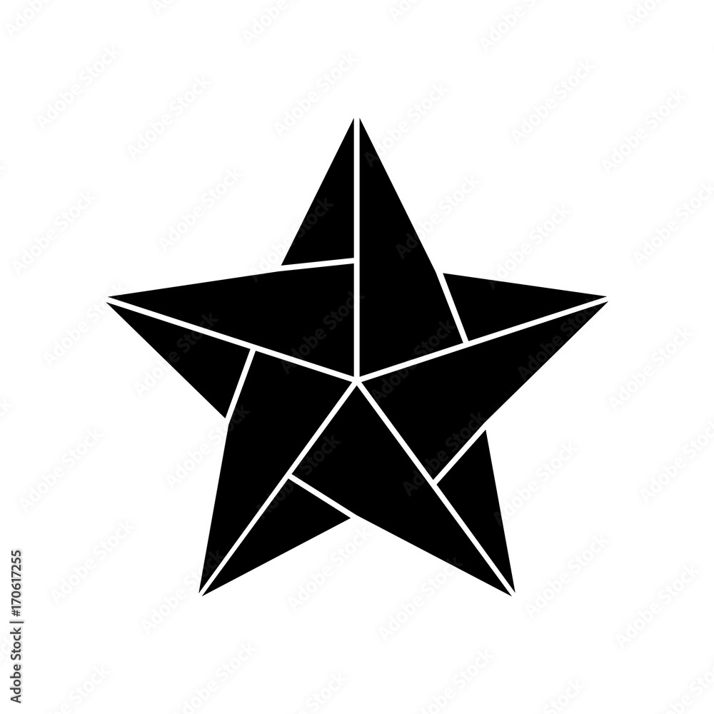 origami star on the isolated background origami star on the isolated background